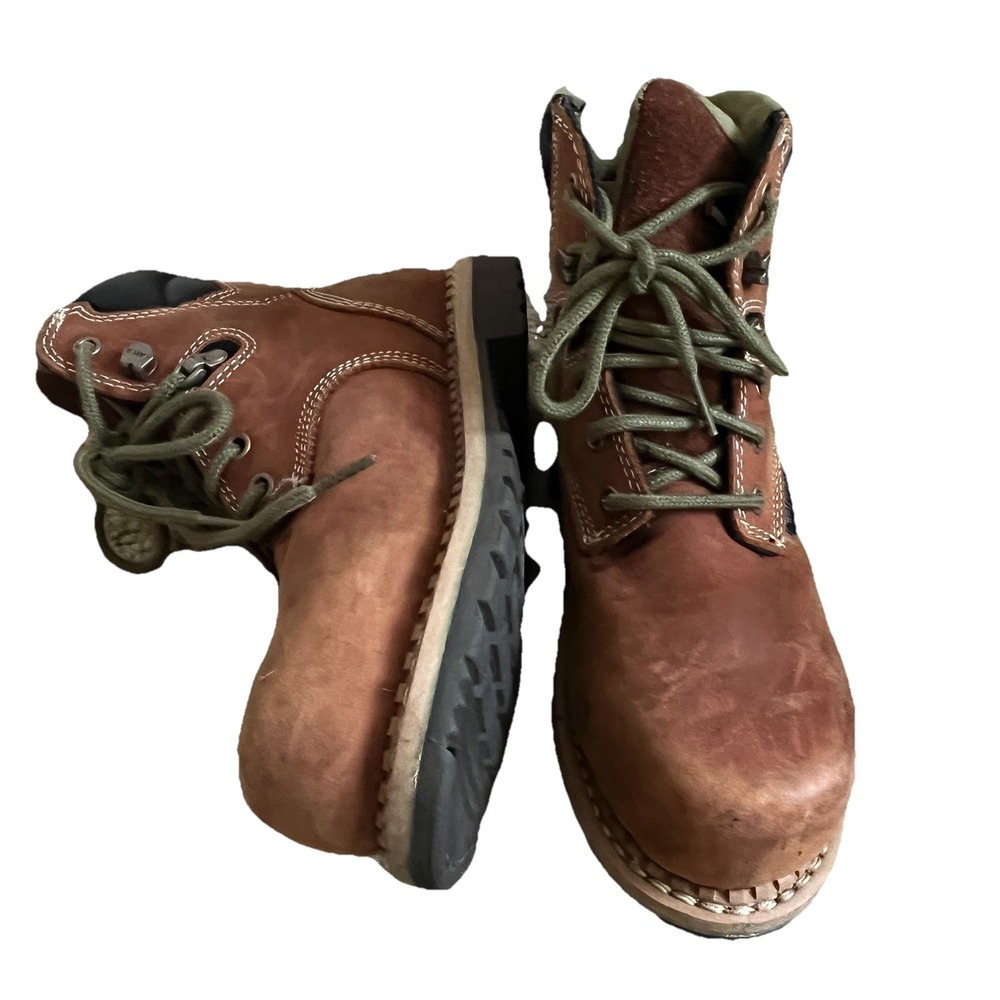 Hawx Womens Sz 5.5B‎ Brown Platoon Composite Toe Lace Up Work Boots